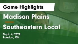 Madison Plains  vs Southeastern Local  Game Highlights - Sept. 6, 2022