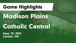 Madison Plains  vs Catholic Central  Game Highlights - Sept. 29, 2022