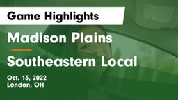 Madison Plains  vs Southeastern Local  Game Highlights - Oct. 13, 2022