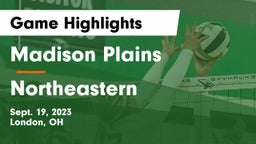Madison Plains  vs Northeastern  Game Highlights - Sept. 19, 2023