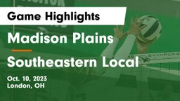 Madison Plains  vs Southeastern Local  Game Highlights - Oct. 10, 2023