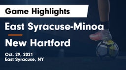 East Syracuse-Minoa  vs New Hartford  Game Highlights - Oct. 29, 2021