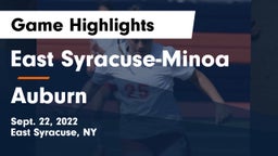 East Syracuse-Minoa  vs Auburn  Game Highlights - Sept. 22, 2022