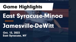 East Syracuse-Minoa  vs Jamesville-DeWitt  Game Highlights - Oct. 13, 2022