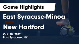 East Syracuse-Minoa  vs New Hartford Game Highlights - Oct. 28, 2022