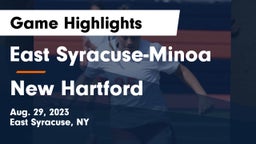 East Syracuse-Minoa  vs New Hartford  Game Highlights - Aug. 29, 2023