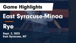 East Syracuse-Minoa  vs Rye  Game Highlights - Sept. 2, 2023