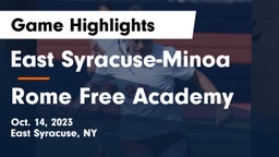 East Syracuse-Minoa  vs Rome Free Academy  Game Highlights - Oct. 14, 2023
