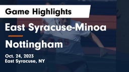 East Syracuse-Minoa  vs Nottingham  Game Highlights - Oct. 24, 2023
