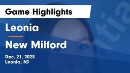 Leonia  vs New Milford  Game Highlights - Dec. 21, 2023