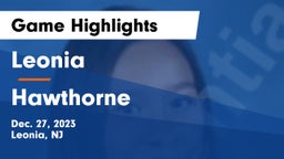 Leonia  vs Hawthorne  Game Highlights - Dec. 27, 2023