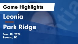 Leonia  vs Park Ridge  Game Highlights - Jan. 10, 2024