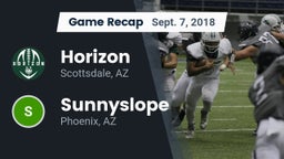 Recap: Horizon  vs. Sunnyslope  2018