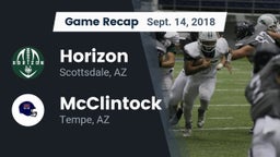 Recap: Horizon  vs. McClintock  2018
