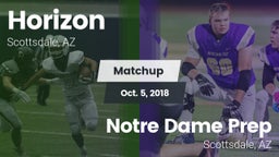 Matchup: Horizon vs. Notre Dame Prep  2018