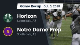 Recap: Horizon  vs. Notre Dame Prep  2018