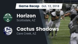 Recap: Horizon  vs. Cactus Shadows  2018