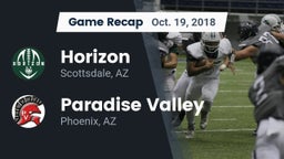 Recap: Horizon  vs. Paradise Valley  2018