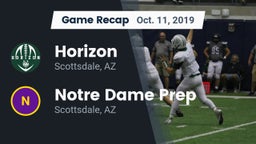 Recap: Horizon  vs. Notre Dame Prep  2019