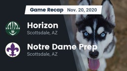 Recap: Horizon  vs. Notre Dame Prep  2020