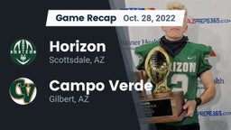 Recap: Horizon  vs. Campo Verde  2022