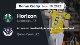 Recap: Horizon  vs. American Leadership Academy - Queen Creek 2022