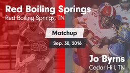 Matchup: Red Boiling Springs vs. Jo Byrns 2016