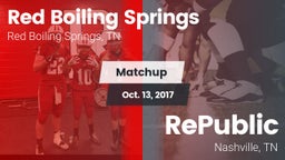 Matchup: Red Boiling Springs vs. RePublic  2017