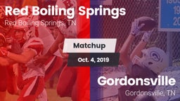 Matchup: Red Boiling Springs vs. Gordonsville  2019