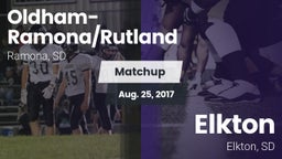 Matchup: Oldham-Ramona/Rutlan vs. Elkton  2017