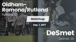 Matchup: Oldham-Ramona/Rutlan vs. DeSmet  2017