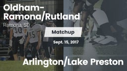 Matchup: Oldham-Ramona/Rutlan vs. Arlington/Lake Preston 2017