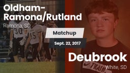 Matchup: Oldham-Ramona/Rutlan vs. Deubrook  2017