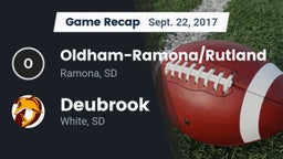 Recap: Oldham-Ramona/Rutland  vs. Deubrook  2017