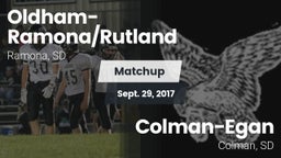 Matchup: Oldham-Ramona/Rutlan vs. Colman-Egan  2017
