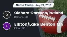 Recap: Oldham-Ramona/Rutland  vs. Elkton/Lake Benton MN  2018