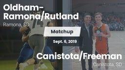 Matchup: Oldham-Ramona/Rutlan vs. Canistota/Freeman  2019