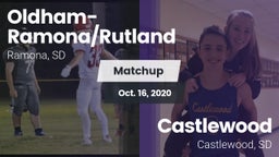 Matchup: Oldham-Ramona/Rutlan vs. Castlewood  2020