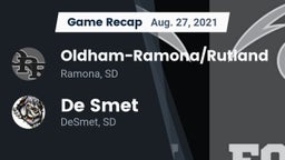 Recap: Oldham-Ramona/Rutland  vs. De Smet  2021