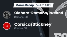 Recap: Oldham-Ramona/Rutland  vs. Corsica/Stickney  2021