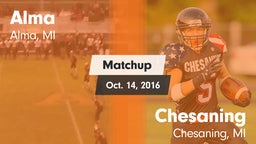 Matchup: Alma vs. Chesaning  2016