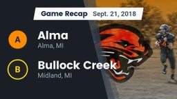 Recap: Alma  vs. Bullock Creek  2018