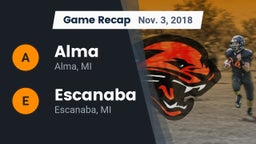 Recap: Alma  vs. Escanaba  2018