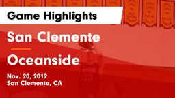 San Clemente  vs Oceanside  Game Highlights - Nov. 20, 2019