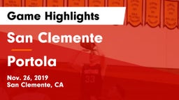 San Clemente  vs Portola  Game Highlights - Nov. 26, 2019