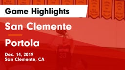 San Clemente  vs Portola  Game Highlights - Dec. 14, 2019