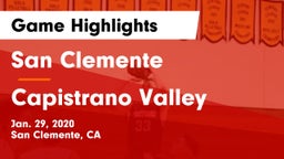 San Clemente  vs Capistrano Valley  Game Highlights - Jan. 29, 2020
