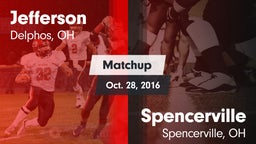 Matchup: Jefferson vs. Spencerville  2016