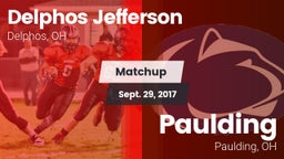 Matchup: Delphos Jefferson vs. Paulding  2017