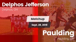 Matchup: Delphos Jefferson vs. Paulding  2018